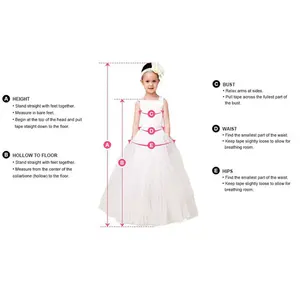 Abiti da ragazza fiore a vita alta in raso avorio con volant sorella della <span class=keywords><strong>sposa</strong></span> per costumi da principessa per feste di compleanno - Product Image 5