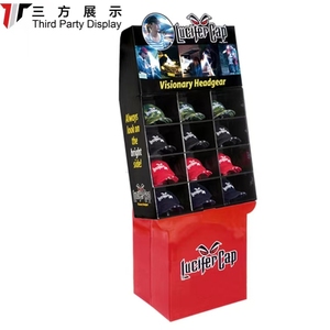 Premium Quality Heavy-Duty Custom Baseball Hat <strong>Display</strong> Stand Foldable <strong>Floor</strong> Stand High Quality Cardboard <strong>Rack</strong> for Retail <strong>Paper</strong> - Product Image 4