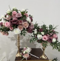 J-FB212 Großhandel Weiße Blumenkugel-Tischdekoration Künstliche Blumenkugel Hochzeitsblumen-Kugel Große Seidenblumen-Kugel für Hochzeiten