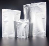 Sachet Doypack Personnalisé en Aluminium Plat Argenté Imprimé avec Logo, Scellable à Chaud, Fermeture Zip, Anti-Humidité, Stratifié, Jetable