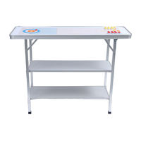 Table de fête portable multifonctionnelle moderne en aluminium léger pliable pour l'extérieur, le parc, la salle à manger, le thème du curling