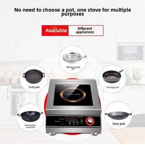 Cocina de inducción eléctrica de acero inoxidable de alta potencia comercial de 5000W Salida directa de fábrica Sopa Fideos Salmuera Mesa <span class=keywords><strong>Canner</strong></span> - Product Image 4