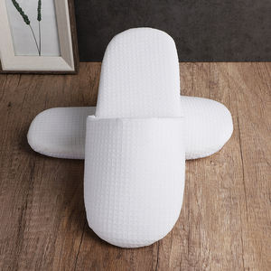 Chaussons jetables en coton gaufré blancs de <span class=keywords><strong>la</strong></span> marque BenBen pour hôtels, spas, salons, maisons et voyages, avec impression de logo personnalisée - Product Image 6