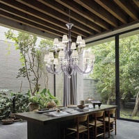 Lustre Murano, luminaire moderne, lampes suspendues en verre de luxe pour villa, éclairage design d'intérieur