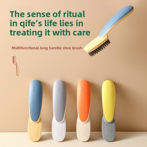 Zenidoo Small Handheld Eco-Friendly Silicone Shoe Cleaning <b>Brush</b> Plastic Handle Nylon Bristles Lightweight Home Use Laundry - Product Image 5