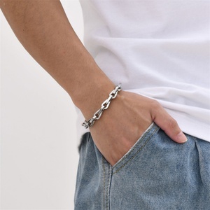 2023 Hot Sale Titanium Steel Cuban Link Bike Chain Bracelet for <b>Men</b> Retro Style Wholesale for Wedding Party or Gift Ideas - Product Image 4