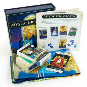 Baraja de Cartas del <span class=keywords><strong>Tarot</strong></span> con Impresión Personalizada, Caja Magnética y Soporte de Madera, Cartas del <span class=keywords><strong>Tarot</strong></span> con Estampado Dorado Personalizado y Guía - Product Image 4