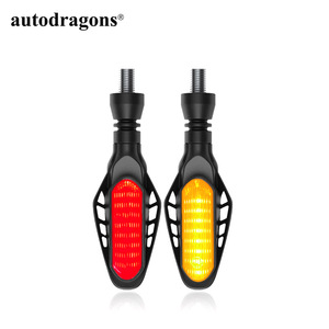 Luz de Señal de Giro Bicolor de 16 LED para Motocicleta, Luz de Circulación Diurna DRL para Moto - Product Image 6
