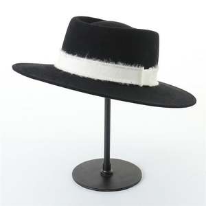X1267 Sombreros Fedora de Lana Unisex, Sombrero Homburg de Fieltro de Ala Ancha, Gorras de Ala Ancha de Moda para Mujer, Sombrero Fedora de Lana Unisex - Product Image 3