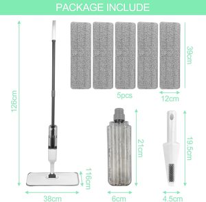 Wholesale Custom Logo Portable Detachable 360 Swivel Steel Self-Wringer Dry Wet Commercial Floor Cleaning Hand-Free Microfiber - Product Image 2