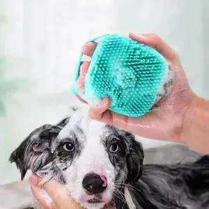 Cepillo de baño para mascotas 2 en 1, peine de masaje multifuncional, champú, Gel de ducha, limpieza de silicona para perros y gatos, todos los SUMINISTROS DE ASEO para mascotas - Product Image 2