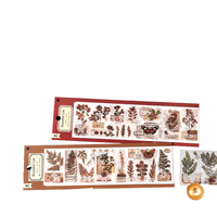 Lot de 4 autocollants botaniques vintage, plantes et fleurs, décoratifs, pour journal créatif et scrapbooking