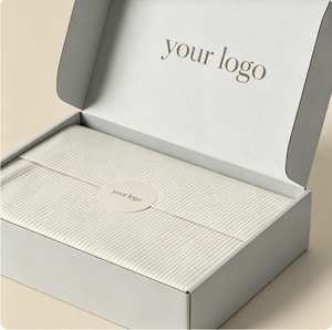 Papier d'emballage personnalisé de marque de luxe avec logo pour vêtements, chaussures et emballages cadeaux - Product Image 3