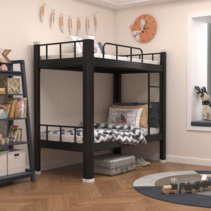 Xingte Alta Qualidade Full Size Loft Bed Aço Moderno Beliche Estudante com Sapato Gabinete Escola Apartamento Aluguer Casa - Product Image 4