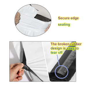 Custom Logo 17x30cm 100PC White 0.5 Mil Thick <b>Waterproof</b> Tear-Proof Adjustable Shipping Envelopes Embossing/Debossing for <b>Socks</b> - Product Image 4