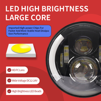 7 pouces phare LED pour moto pour JEEP Wrangler JK pour Harley Yamaha voiture 60W Angel Eyes clignotant nouveau universel Fi
