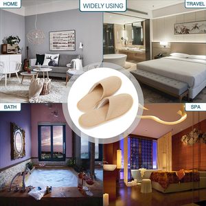 Zapatillas de gofres de uso de hotel de 5 estrellas, zapatillas baratas para aerolínea, Punta abierta, Punta cerrada, suela EVA, estilo de logotipo personalizado - Product Image 5