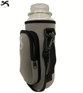 Sac à bandoulière isotherme en néoprène durable avec fermeture éclair, sangle réglable et design élégant pour porte-canette - Product Image 5