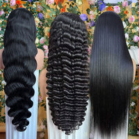 Perruque frontale HD sans colle, perruque en dentelle HD complète, perruque en cheveux indiens vierges bruts alignés sur les cuticules, perruque en cheveux humains 100 % non traités avec dentelle complète 360