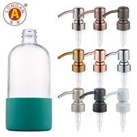 Bouteilles de lotion personnalisées avec pompe, distributeur de savon liquide doré, pompe à lotion 24 pour flacon de lotion en verre, usine en Chine