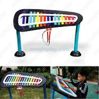 Outdoor Metal Percussion Instrument Rainbow Trio Ensemble Playground Musical Instruments Music Amusement Park Facilities