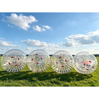 Boule de Hamster humain Zorb transparente Géant gonflable Moonwalks Roulant Zorbs sur terre Zorbing Herbe Balle de marche