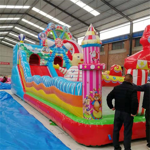 Château gonflable géant commercial d'<span class=keywords><strong>extérieur</strong></span> sur le thème des animaux avec souffleur, en PVC, taille personnalisable - Product Image 4