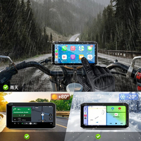 Caméras avant et arrière de 6,25 pouces, enregistreur de caméra pour moto, surveillance de la pression des pneus Carplay