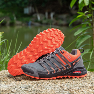 Chaussures de randonnée pour hommes, tige en mesh synthétique, semelle extérieure en caoutchouc, semelle intermédiaire en EVA, respirantes, bout rond, pour l'extérieur, toutes saisons - Product Image 1