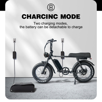 Stock UE Vélo électrique tout-terrain à grande vitesse 20 pouces de haute qualité 48V 15Ah 250W 7 vitesses Vélo électrique rapide pour adultes