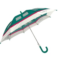 Parapluie semi-automatique pour enfants à long manche, avec fenêtre transparente, conception renforcée résistante au vent, tige droite, simple