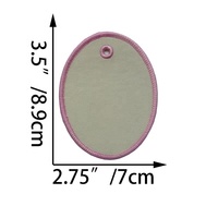 Offre Spéciale : Breloque de Sac Coréenne Ovale Beige en Tissu Sergé, Porte-clés Vierge DIY, Étiquette de Sac avec Anneau Doré