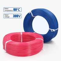 Kabel Kawat Tembaga Berlapis Timah PVC UL1007 Khusus Industri untuk Sambungan Elektronik, Pengkabelan Internal 14-30 AWG