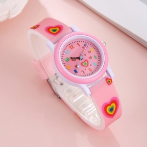 Nouvelle montre numérique coréenne transfrontalière en silicone, mignonne, motif arc-en-ciel, pour étudiants - Product Image 4