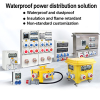 Boîtier de commutation portable étanche IP67 pour l'extérieur personnalisé 32A boîtier de distribution de prises d'usine unité d'alimentation d'atelier murale
