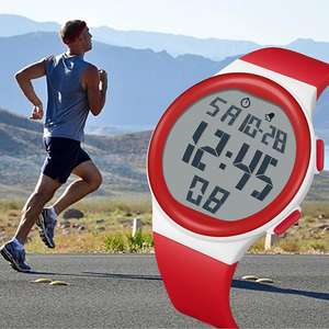 ساعات ساندا رياضية مقاومة للصدمات كوارتز متعددة المناطق الزمنية جديدة للرجال 50 متر مقاومة للماء للذكور ساعة اليد الرقمية - Product Image 2