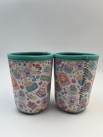 Manchon réutilisable personnalisé en néoprène imperméable à motif floral pour tasse de café glacé, idéal pour les activités sportives en extérieur toutes saisons