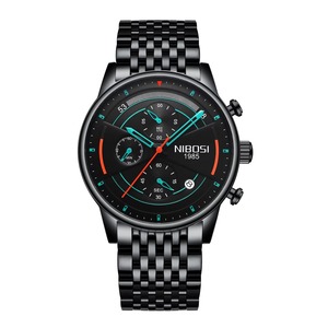Relojes de Pulsera Deportivos de Lujo para Hombre, de Cuarzo, Diseño Casual de Acero Inoxidable, Resistentes al Agua, con Calendario, Esfera de Cristal Simple - Product Image 1