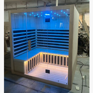 Tùy Chỉnh 2-3 Người Quang Phổ Đầy Đủ Hồng Ngoại Điện Hơi Nước Phòng Tắm Hơi Máy Tính Bảng Điều Khiển Canadian Hemlock Rắn Trong Nhà/Ngoài Trời Sử Dụng - Product Image 6