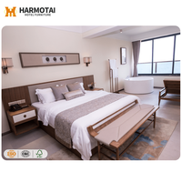 Ensemble de meubles de chambre d'hôtel Marriott, bois massif, design moderne, usage commercial, en solde