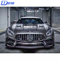 Drifton Yeni Agresif Görünür Motorlu Karbon Fiber Kaput 3K Düz Dokuma Parlak Mat Siyah UV Korumalı Mercedes AMG GT