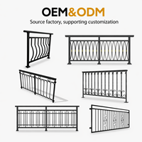 Kit de balustrade en aluminium OEM/ODM en gros, système de clôture moderne pour balcon et terrasse, support de conception gratuit, revêtement en poudre pour jardin extérieur B2B