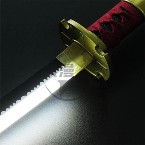Katana Zoro <span class=keywords><strong>Sandai</strong></span> <span class=keywords><strong>Kitetsu</strong></span> de 72 cm, épée de cosplay en bois non affûtée, lame ondulée noire, à partir de 14 ans - Product Image 2