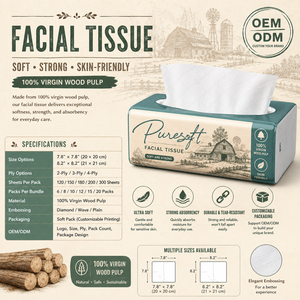 Conception personnalisée de maisons rustiques de style verger et de chalets avec service OEM ODM pour mouchoirs en papier facial en pâte de bois vierge pour la maison - Product Image 2