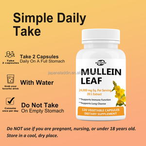 แคปซูลสารสกัดจากใบมูลลีนออร์แกนิก แบรนด์ OEM สำหรับสนับสนุนระบบปอดและทางเดินหายใจ ผลิตภัณฑ์เสริมอาหารวีแกน ปราศจากสาร GMO - Product Image 6