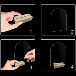 Numeri <span class=keywords><strong>da</strong></span> Tavolo Trasparenti a Forma di Arco con Base <span class=keywords><strong>in</strong></span> <span class=keywords><strong>Legno</strong></span> <span class=keywords><strong>Fai</strong></span>-<span class=keywords><strong>da</strong></span>-<span class=keywords><strong>Te</strong></span> per Segnaposto <span class=keywords><strong>da</strong></span> Banchetto - Product Image 6