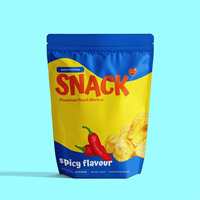 Sachets personnalisés en plastique et aluminium pour fruits secs, frites croustillantes, snacks, chips savoureuses, emballages de type stand-up