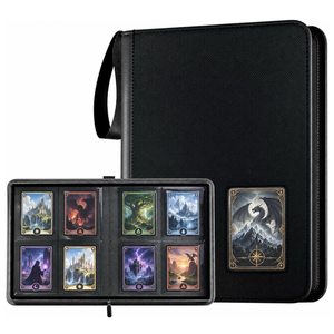 Carpeta Premium de 4 Bolsillos con Ventana para Almacenamiento de Tarjetas, Capacidad para 144 Tarjetas en Fundas Protectoras - Product Image 1