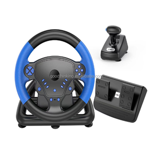 Control de juego inalámbrico recargable para P3 para P4, juego <span class=keywords><strong>Android</strong></span>, volante de simulación de conducción de coche de carreras para <span class=keywords><strong>PC</strong></span> - Product Image 1