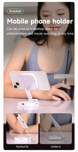 Portable Rechargeable LED Fill <strong>Light</strong> Mirror Adjustable Brightness with Magnetic Phone Holder Photographic Lighting - Product Image 6